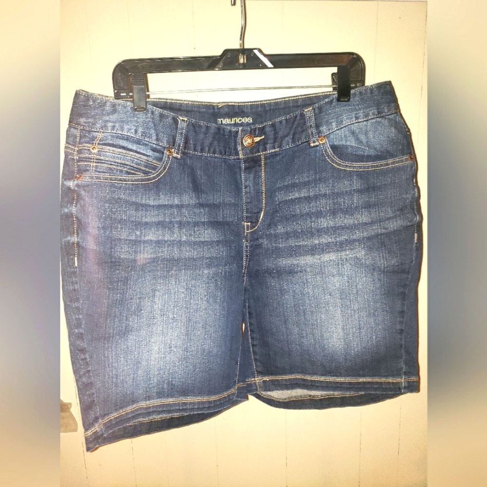 Plus Size 18 Maurices Jean Shorts Denim Womens